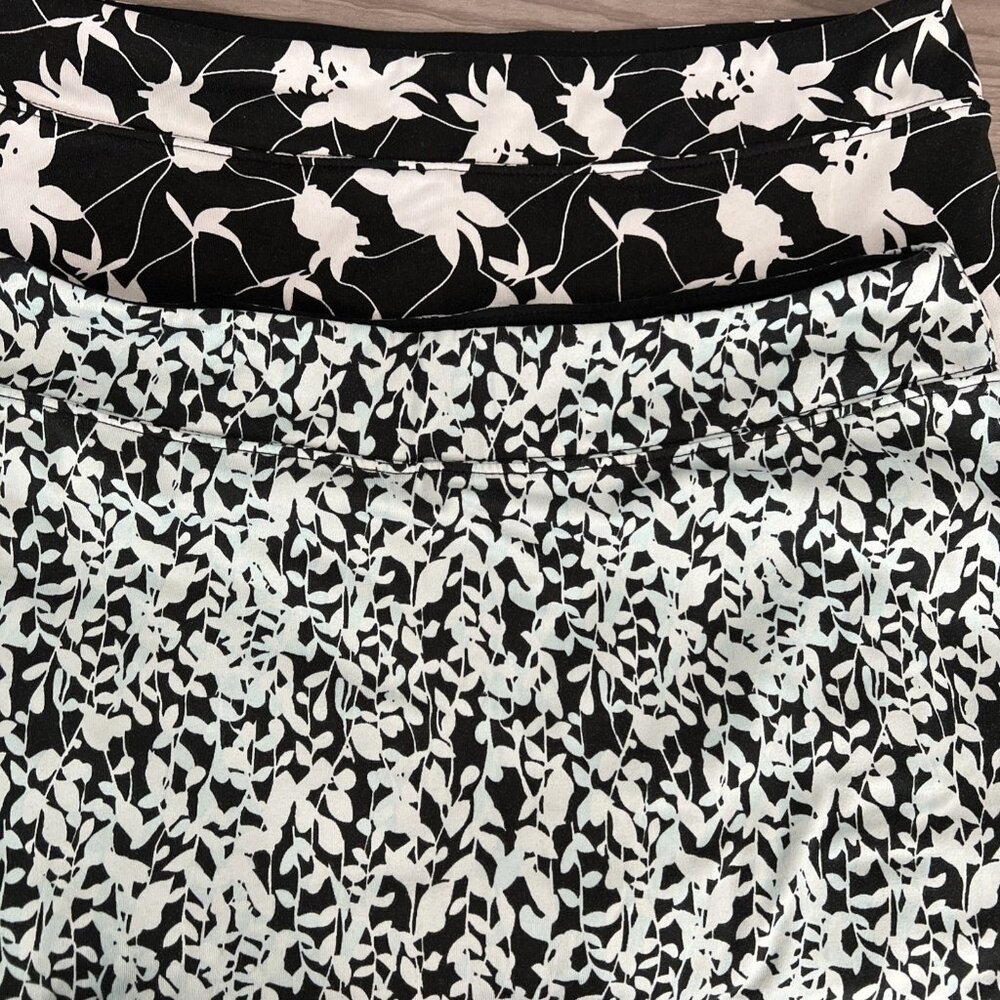 2 Tranquility by Colorado Tennis M Skort Everyday Stretch Lot of 2‎ Black White